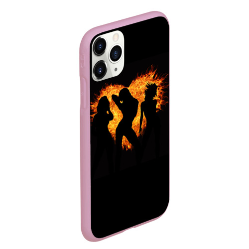 Чехол для iPhone 11 Pro Max матовый Огненная кизомба, цвет розовый - фото 3