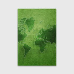 Обложка для паспорта матовая кожа Карта мира