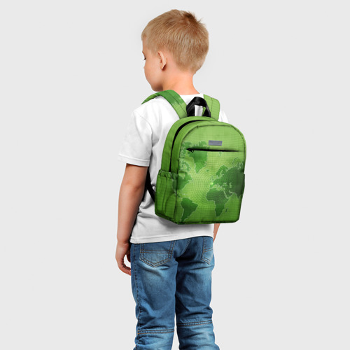 Детский рюкзак 3D с принтом Карта мира, фото на моделе #1