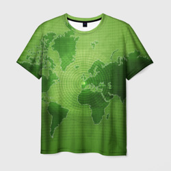 Мужская футболка 3D Карта мира