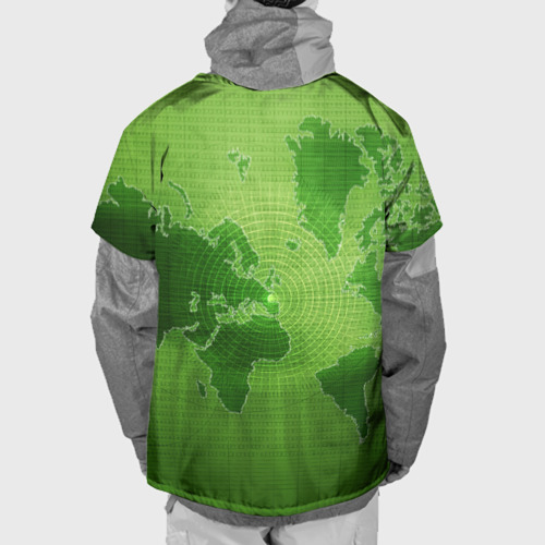 Накидка на куртку 3D Карта мира, цвет 3D печать - фото 2
