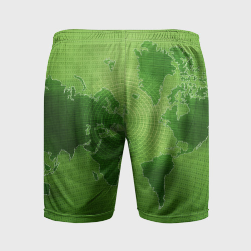 Мужские шорты спортивные Карта мира, цвет 3D печать - фото 2
