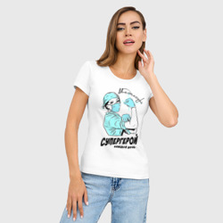 Женская футболка хлопок Slim Медсестра - Супергерой - фото 2