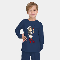 Детская пижама с лонгсливом хлопок Медсестра со шприцом - фото 2