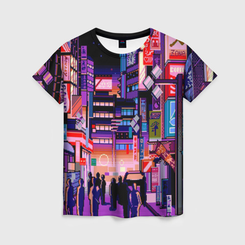 Женская футболка 3D Переулок Токио, цвет 3D печать