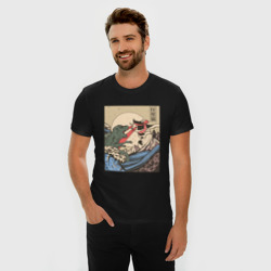 Мужская футболка хлопок Slim Cat Kong versus Godzilla Kaiju - фото 2