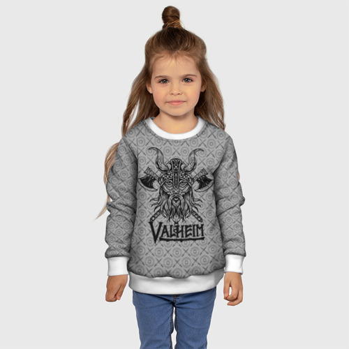 Детский свитшот 3D Valheim viking dark, цвет 3D печать - фото 7
