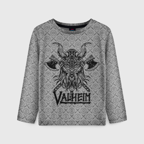 Детский лонгслив 3D Valheim viking dark, цвет 3D печать