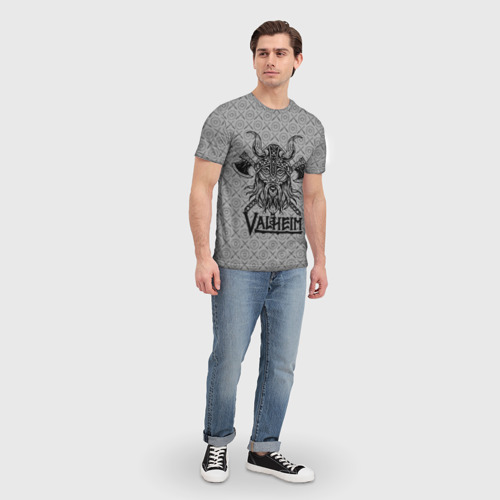 Мужская футболка 3D Valheim viking dark, цвет 3D печать - фото 5