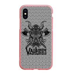 Чехол для iPhone XS Max матовый Valheim viking dark