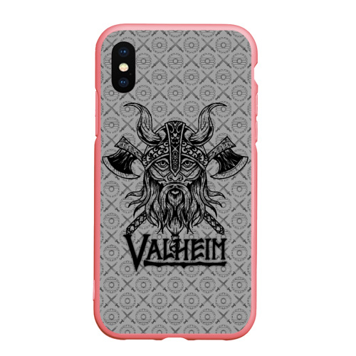 Чехол для iPhone XS Max матовый Valheim viking dark, цвет баблгам