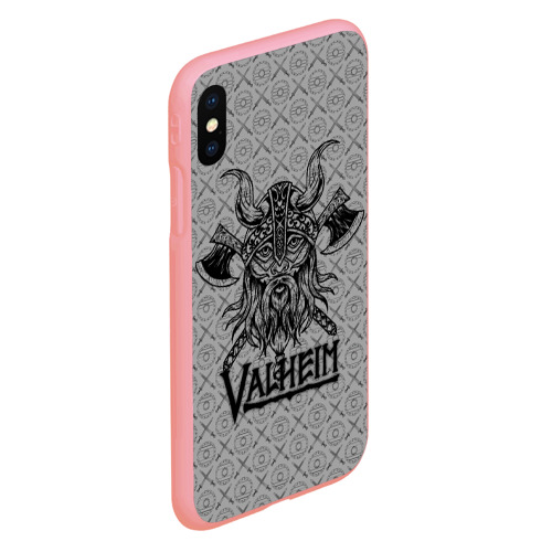 Чехол для iPhone XS Max матовый Valheim viking dark, цвет баблгам - фото 3