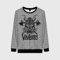 Женский свитшот 3D Valheim viking dark