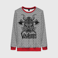 Женский свитшот 3D Valheim viking dark