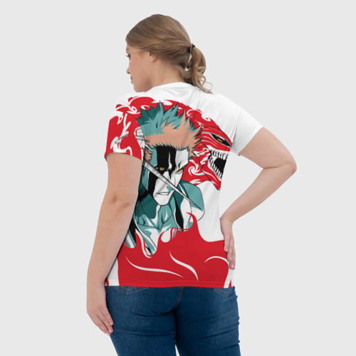 Женская футболка 3D с принтом ИЧИГО ДЕМОН | BLEACH | БЛИЧ, вид сзади #2
