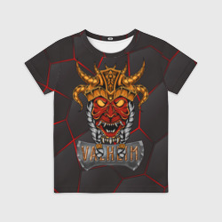 Детская футболка 3D Valheim тотем викинга