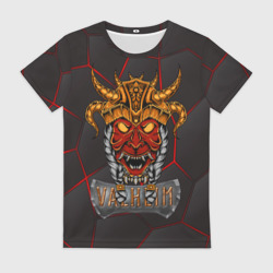 Женская футболка 3D Valheim тотем викинга