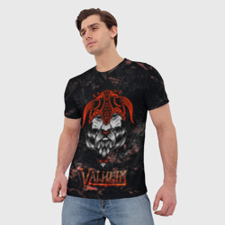 Мужская футболка 3D Valheim лицо викинга - фото 2