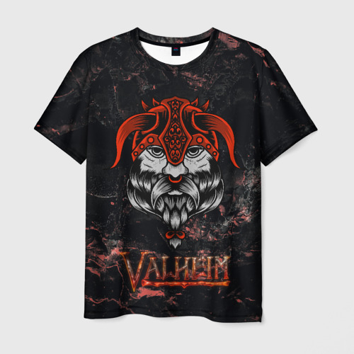 Мужская футболка 3D Valheim лицо викинга, цвет 3D печать