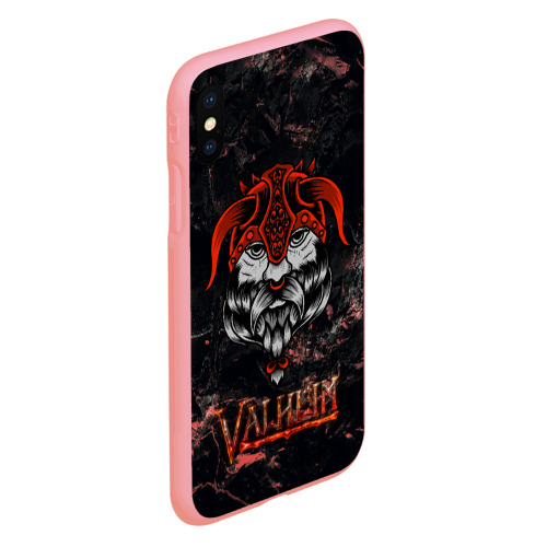 Чехол для iPhone XS Max матовый Valheim лицо викинга, цвет баблгам - фото 3