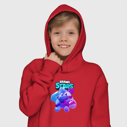 Детское худи Oversize хлопок Squeak  brawl  stars, цвет красный - фото 12