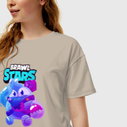 Женская футболка хлопок Oversize Squeak  brawl  stars - фото 2