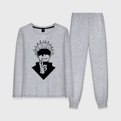 Женская пижама с лонгсливом хлопок Магическая битва - Годжо