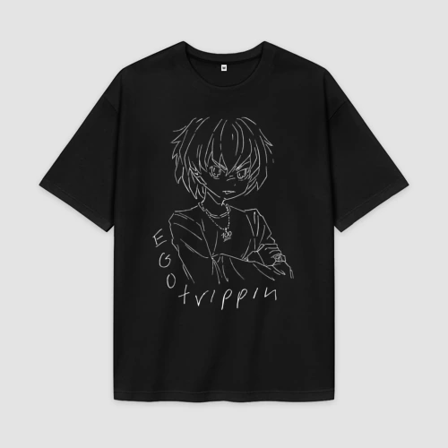Мужская футболка Oversize хлопок premium Rocket Ego Trippin'