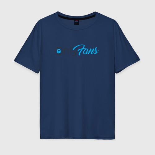 Мужская футболка хлопок Oversize OnlyFans, цвет темно-синий