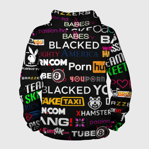Мужская ветровка 3D Порностудии porn studio, цвет черный - фото 2