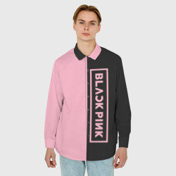 Мужская рубашка oversize 3D Blackpink Минимализм - фото 2