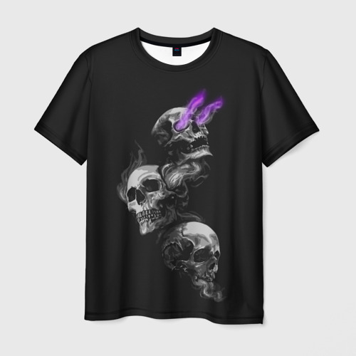 Мужская футболка 3D с принтом Soul Skull, вид спереди #2