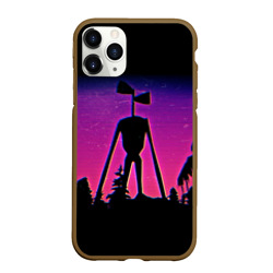 Чехол для iPhone 11 Pro Max матовый Сиреноголовый Глитч Хоррор