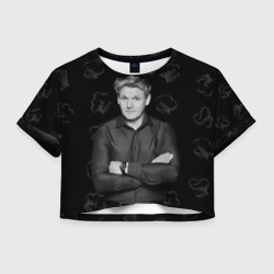 Женская футболка Crop-top 3D Гордон Рамзи Gordon Ramsay