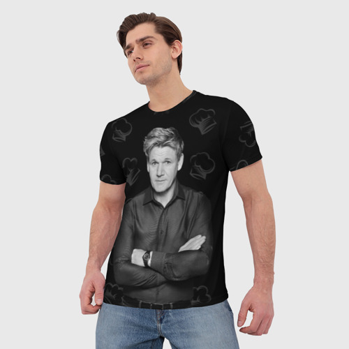 Мужская футболка 3D с принтом ГОРДОН РАМЗИ | Gordon Ramsay, фото на моделе #1