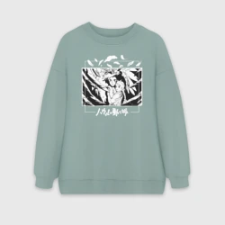 Женский свитшот oversize без начеса хлопок Ходячий замок