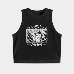 Женская укороченная майка-топ хлопок Ходячий замок