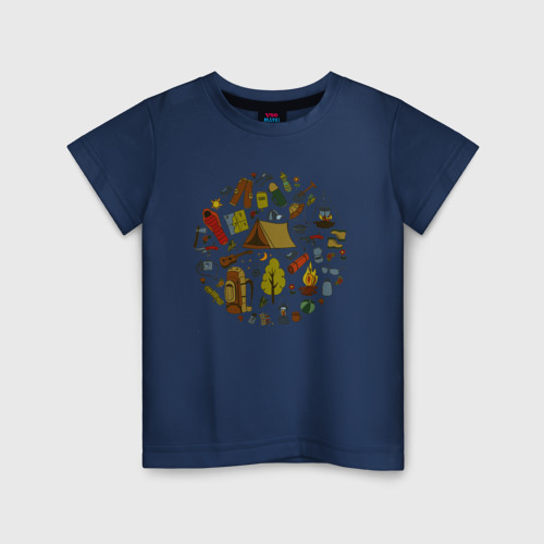 Детская футболка хлопок Романтика, цвет темно-синий
