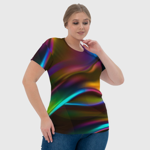Женская футболка 3D с принтом Градиент, фото #4