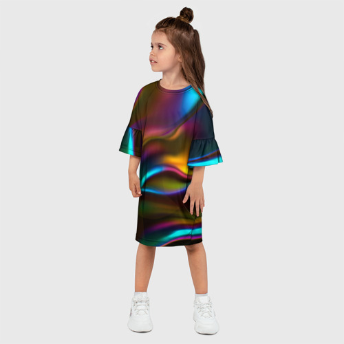 Детское платье 3D с принтом Градиент, фото на моделе #1