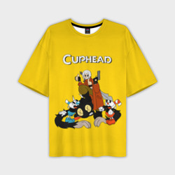 Мужская футболка oversize 3D Cuphead x DMC