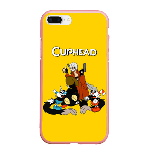 Чехол для iPhone 7Plus/8 Plus матовый Cuphead x DMC, цвет баблгам