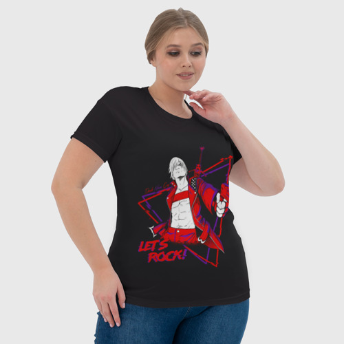 Женская футболка 3D Lets Rock DMC, цвет 3D печать - фото 6