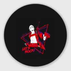 Круглый коврик для мышки Lets Rock DMC