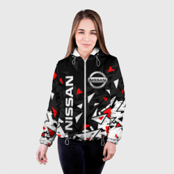 Женская куртка 3D Nissan Ниссан осколки - фото 2