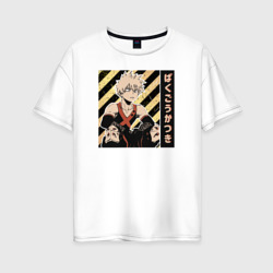 Моя геройская академия Бакуго – Женская футболка хлопок Oversize с принтом купить со скидкой в -16%