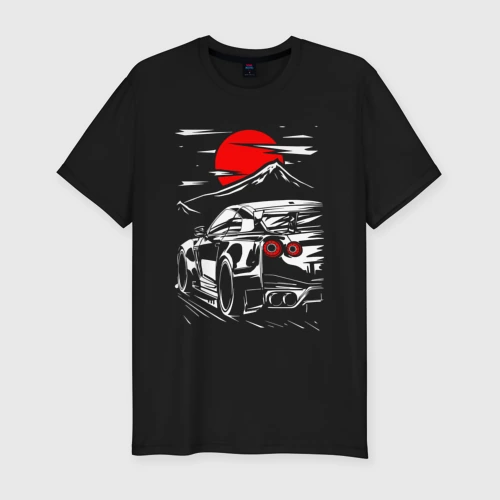 Мужская футболка хлопок Slim Nissan GT-R
