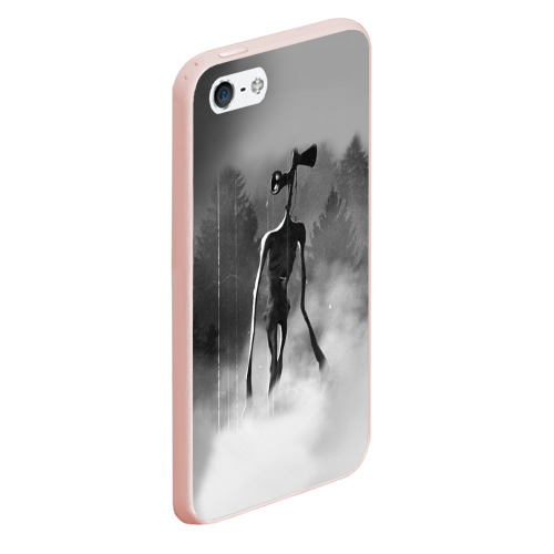 Чехол для iPhone 5/5S матовый Сиреноголовый в Лесу, цвет светло-розовый - фото 3