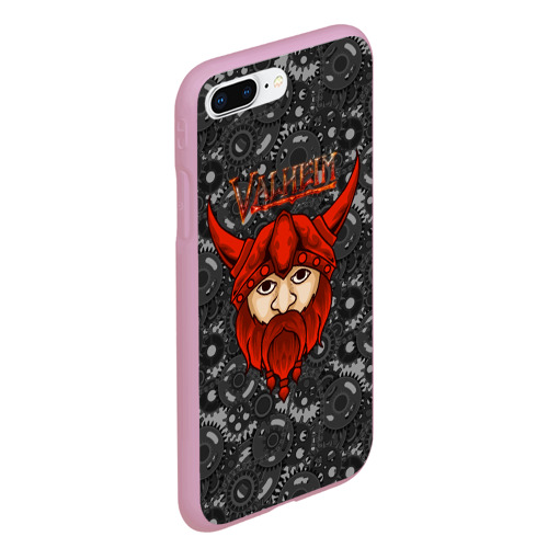 Чехол для iPhone 7Plus/8 Plus матовый Valheim красный викинг, цвет розовый - фото 3