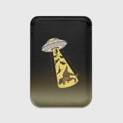 Картхолдер Magsafe магнитный НЛО похищает динозавров